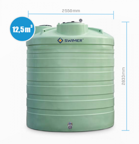 Jednoplášťová nádrž na kapalná hnojiva 2.500 - 22.000 l Agro Tank Comfort-Line FUJP SWIMER - Objem: 12500 l
