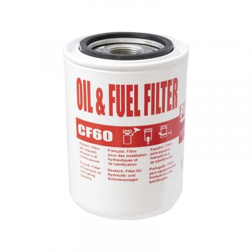 Filtr palivový 10 mikronů - Průtok: 60 l/min, Hlava filtru: bez hlavy
