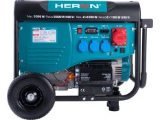 Benzínová elektrocentrála 13 HP / 5,5 kW (400 V); 2x 2,2 kW (230 V) HERON