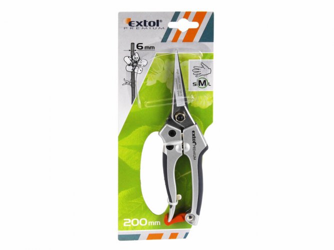 Nůžky zahradnické přímé 200 mm, HCS EXTOL